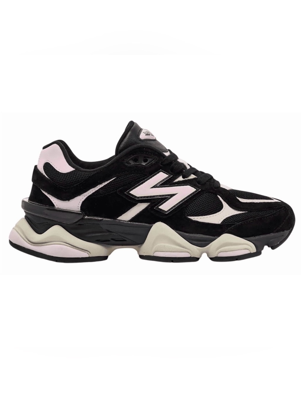 New Balance 9060 Women's Black and Light Pink Chunky Sneaker